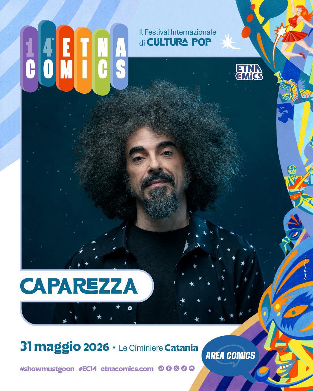 Caparezza a Etna Comics 2026: quando musica e fumetto diventano la stessa cosa